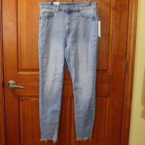 H&M &Denim Ultra High Rise Skinny Ankle Jeggings Light Wash Medium Flat